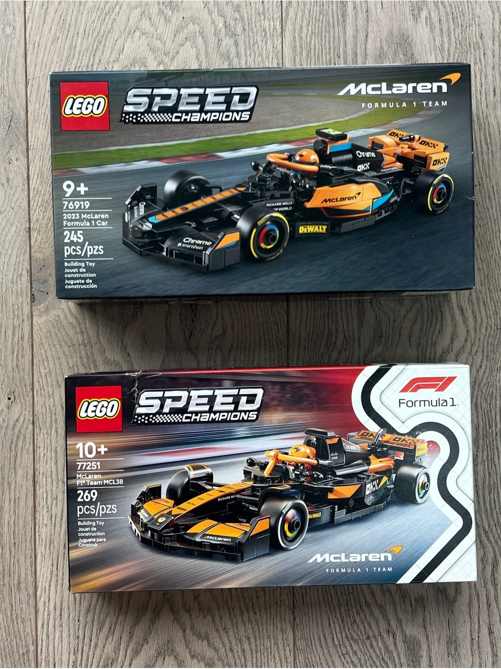LEGO 76919 and 77251 McLaren Formula 1 Car Set of 2 Brand New in Boxes